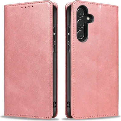 Produktbild von Handyhülle für Samsung Galaxy A54 5G Kunstleder Flip Cover Hülle Handytasche Case Kartenfach Farbe: Rosa