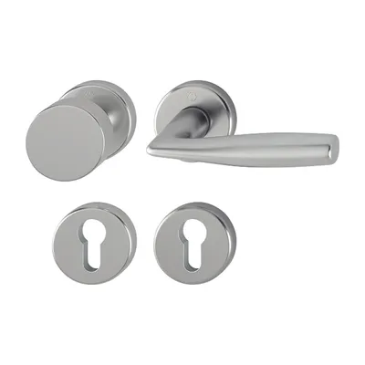 Produktbild von Hoppe Vitória Rosettengarnitur F9 Aluminium Stahlfarben 58/42KV/42KVS/1515, WG Wechselgarnitur
