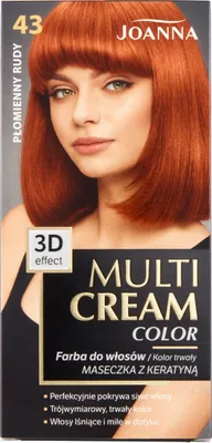 Zdjęcie produktu dla Joanna Multi Farba 3D 43 Płomienny Rudy Do Włosów