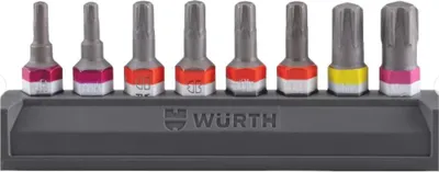 Produktbild von Würth 1/4 Zoll Bit Satz 8 Teile RW10 RW20 RW30 RW40 Bitriegel Set für ASSY Schrauben 0614400010