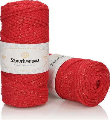 Produktbild von Glitzer-Baumwollkordel 5 mm, Kordel mit Kern, geflochtene Kordel mit Metallicfaden, Häkelkordel, Makrameekordel, Glanzkordel, viele Farben
