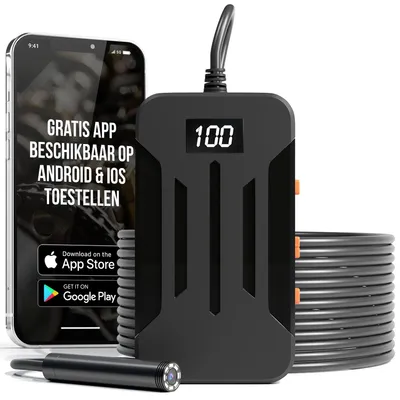 Productafbeelding van Strex Inspectiecamera 10M - Android/IOS - IP68 Waterdicht - 1080P HD - LED Verlichting - Endoscoop - Inspectie Camera - Inspecteren Met Telefoon