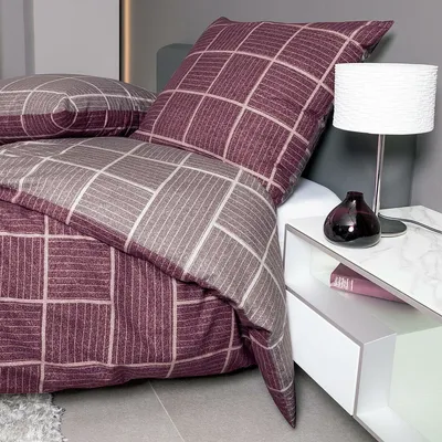 Produktbild von Janine Feinbiber Bettwäsche Davos 65087 traubennektar 155x220 cm + 80x80 cm