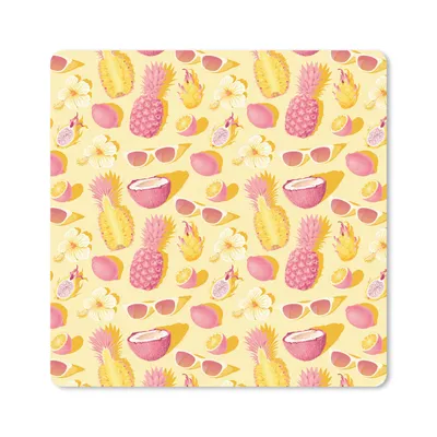Produktbild von MuchoWow® Mauspad Mousepad Sommer - Ananas - Gelb 30x30 cm - Mousepads - Maus Mat - Pad - Mausunterlage - Gaming