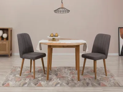 Obrázok produktu pre Skye Decor, Jedálenský set - Nidupo 9 (borovica atlantická + antracit) (pre 2 osoby)