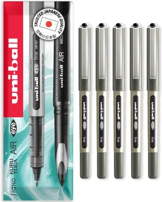 Obrázek produktu pro Rollerová pera uni-ball EYE UB-157, hrot 0,7 mm, balení - 5 kusů, černá barva