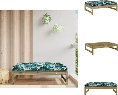 Produktbild von vidaXL Gartenhocker 120x80 cm Kiefernholz Imprägniert - Gartensofaelemente