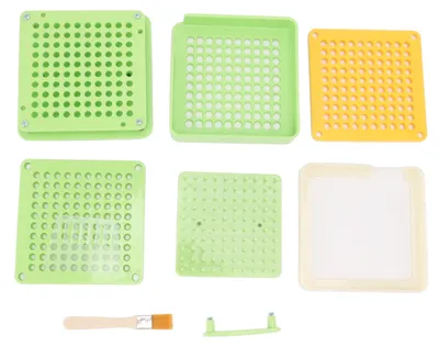 Produktbild von Kapselfüllschale mit 100 Löchern, Kapselfüllmaschine, manuelles Kapselfüllwerkzeug, grün