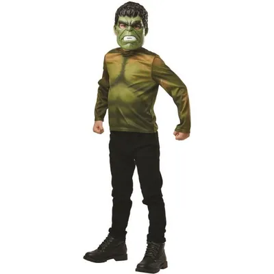 Image de Hulk haut avec masque taille unique pour enfants