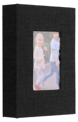 Fotoalbum 10x15 cm, Canvas-Einband, 26 Seiten, 52 Fotos, schwarz