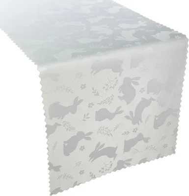Produktbild von Fleckenresistente Tischtücher Ostern 3360 Osterhase Weiß 40x140 cm