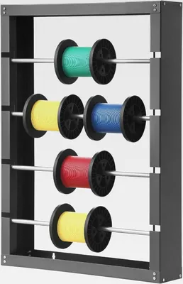 Produktbild von Drahtspulenhalter, 4 verstellbare Stangen, Wandmontierter Kabelspulenhalter aus kaltgewalztem Stahl, Kabelaufbewahrungs- & Präsentationsregal, Tragkraft 68 kg, für Verschiedene Bedingungen