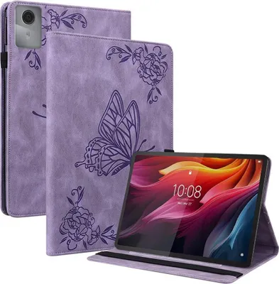 Produktbild von Lenovo Idea Tab 11 Hülle - Coverup Schmetterlinge Klapphülle - Violett