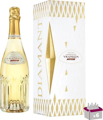Image de 6 Champagne Vranken - Diamant Blanc de Blancs - 6x75cL - Étui
