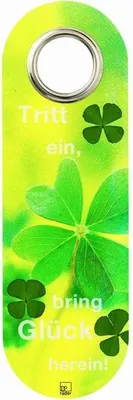Produktbild von Türschild "Tritt ein, bring Glück herein"