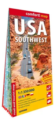 Immagine prodotto di USA Southwest mappa turistica laminata 1:1 350 000
