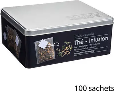 Produktbild von 5Five Teedose - 6 Facher - Metall - 20,5 x 16 cm