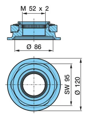 Produktbild von BPW Achsmutter 05.266.47.11.0 120mm