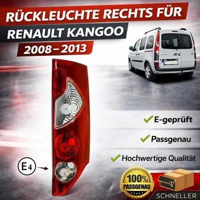 Produktbild von Für Renault Kangoo Rechts Rückleuchte Heckleuchte Rücklicht 2008-2012 E-Prüf