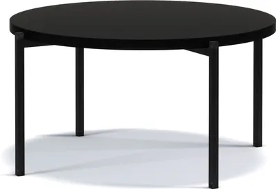 Produktbild von BETTSO Beistelltisch Kaffeetisch Couchtisch Sofatisch Nachttisch Betttisch Gestell aus Metall Tischplatte aus Holz HANS A Schwarz