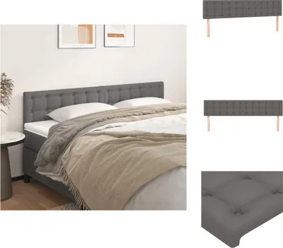 Produktbild von vidaXL Kopfteile 2 Stk. Grau 90x5x78/88 cm Kunstleder -  Kopf- & Fußenden