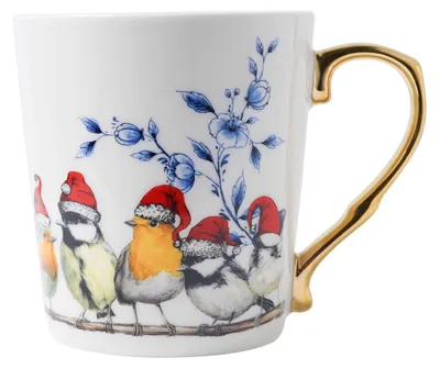 Heinen Delfts Blauw – Becher Bosvogels Kerst – Bild 1