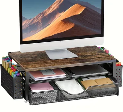 Obrázek produktu pro Stojan na monitor s organizátory a držákem na tužky