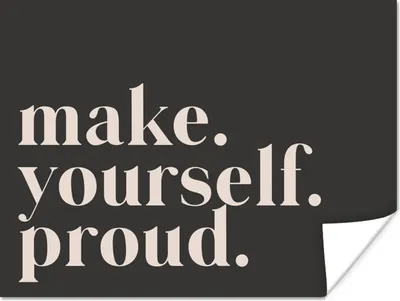 Produktbild von MuchoWow® Poster Zitate - Mach dich stolz - Selbstliebe - Selbstvertrauen - Text 120x90 cm - Wandbild