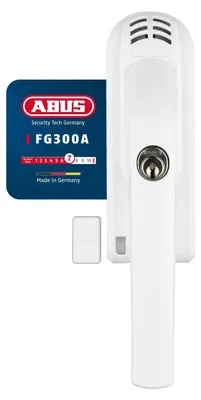 Produktbild von ABUS Abschließbarer Fenstergriff FG300A AL0145 - Fensterknauf mit Druckzylinder und Alarmfunktion, gleichschließend - ABUS-Sicherheitslevel 7 - 71900 - Weiß