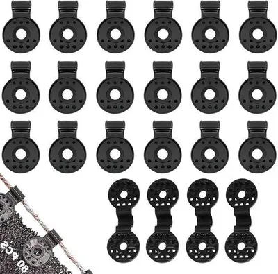 Image de Agrafes en plastique pour voilages - Paquet de 80 - Fixations noires pour voilages