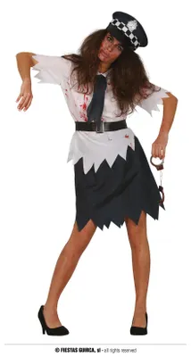 Produktbild von Zombie Polizistin Kostüm für Damen, Größe:M