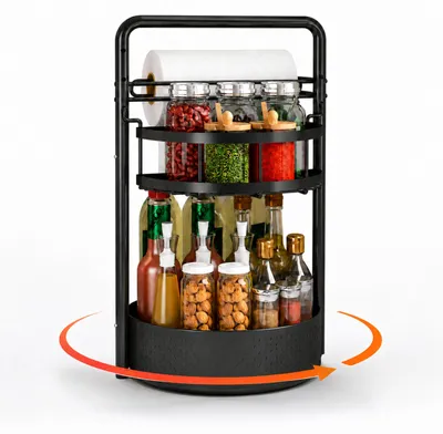 Drehbares Gewürzregal 2 Etagen 360° Lazy Susan Küche