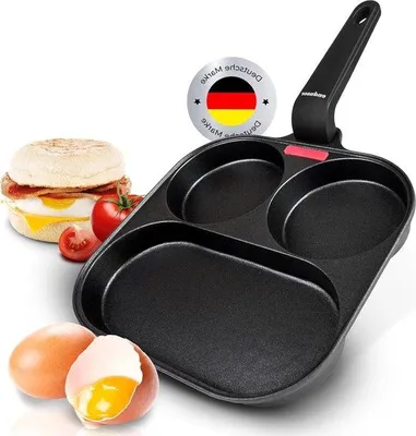 Produktbild von Famanu Bratpfanne Spiegeleier und Omelett mit 2 Vertiefungen - Ohne Deckel