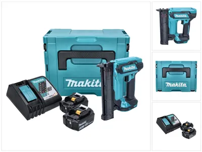 Zdjęcie produktu dla Makita DFN 350 RFJ gwoździarka akumulatorowa 18 V 15 - 35 mm + 2x akumulator 3,0 Ah + ładowarka + Makpac