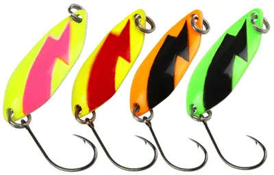 Produktbild von FTM Spoon Spark 2,5g - Forellenblinker, Farbe:orange/schwarz mit Blitz