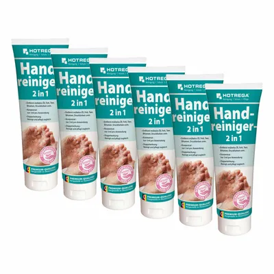 Produktbild von HOTREGA Handreiniger Handwaschpaste Hautreiniger Hautpflege 2in1 6x 250ml Tube