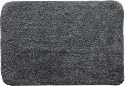 Produktbild von Spirella Badteppich Badematte Duschvorleger CAMPUS 100% Baumwolle Hochflor | flauschig | rutschhemmend | geeignet für Fußbodenheizung | 50x70 cm | Anthrazit
