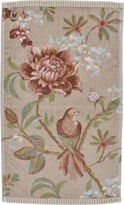 Produktbild von PIP STUDIO Secret Garden Gästehandtuch khaki 30x50cm (1 Stück)