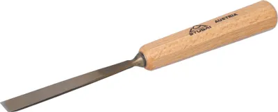 Immagine prodotto di Scalpello STUBAI Serie 52 - forma 71 | rettificato su un lato 12 mm, con manico in legno, per superfici lisce, per preforo, intaglio e intaglio a rilievo, per lavorazioni precise del legno