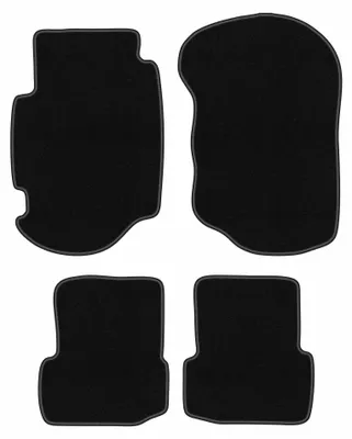 Obrázek produktu pro Velurové autokoberce pro: Ford Escort MK7 1995-2002 (hatchback/kombi) – sada 4 ks, černé, na míru – Wielganizator BASIC