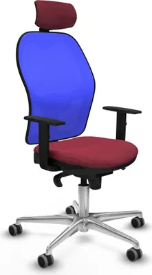 Produktbild von Bürostuhl mit Kopfstütze Piqueras y Crespo 1D086G2 Granatrot
