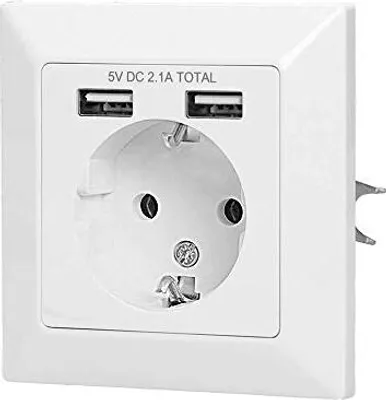 Immagine prodotto di Presa singola 2P+Z, USBx2, schuko