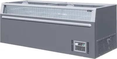 Zdjęcie produktu dla Zamrażarka skrzyniowa przeszklony front Mega-M OZI i210 szklane boki automatyczne rozmrażanie NoFrost 210x85x87 cm 621L