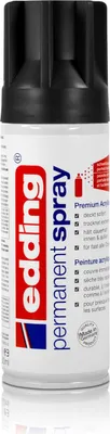 Produktbild von edding Permanent Spray tiefschwarz matt 200 ml Premium Acryllack, RAL 9005