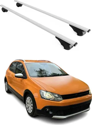 Produktbild von Dachträger Grundtäger für VW Polo Schrägheck 2009-2017 75kg Metall Silber 2 tlg