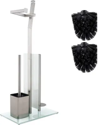 Produktbild von Famanu WC-Set mit Rollenhalter - Mattschwarz