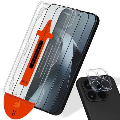 Produktbild von 2-Pack Xiaomi 17T Displayschutzfolie & 1-Pack Kameraschutz - Gehärtetes Glas | [Automatische Installation] - Blasenfrei