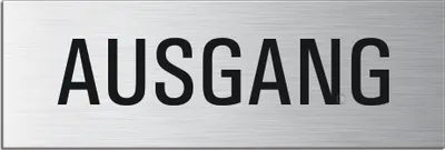 Produktbild von Schild - Ausgang | Türschild 240 x 80 mm Aluminium selbstklebend