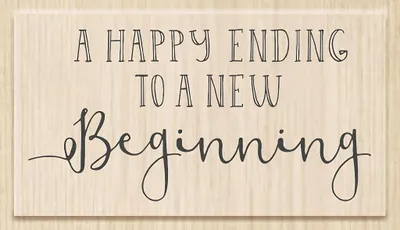 Produktbild von HEYDA 211800693 Stempel Hochzeit A Happy Ending Holz matt lackiert