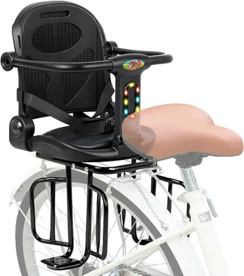 Obrázok produktu pre Detská sedačka na bicykel – zadná časť – bezpečná jazda – nastaviteľná opierka – dĺžka 43 cm – čierna